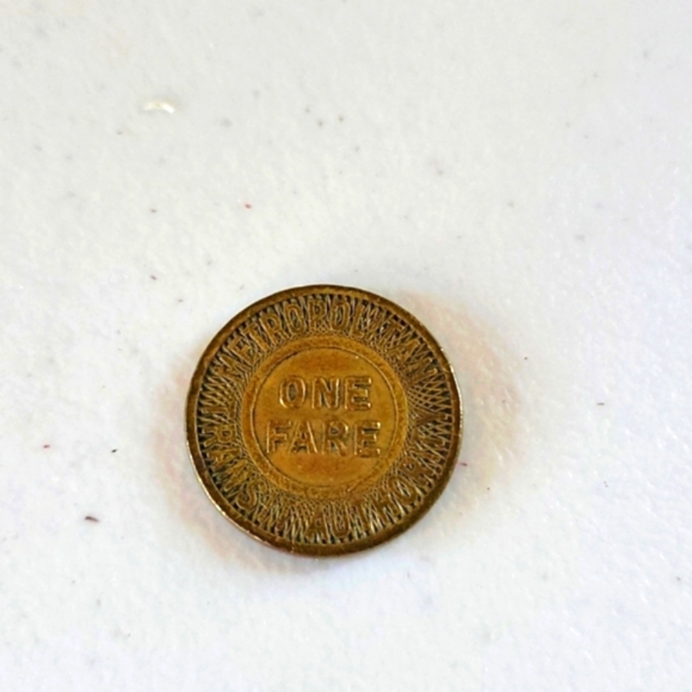 Vintage Metropolitan Authority Fare Token- Boston